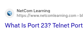 Identificación del servicio en el puerto 23 (Telnet)